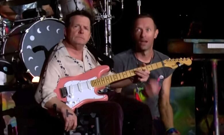 Michael J. Fox Joins Coldplay to Play Guitar During ‘Fix You’ at the Band’s Glastonbury Set: Watch