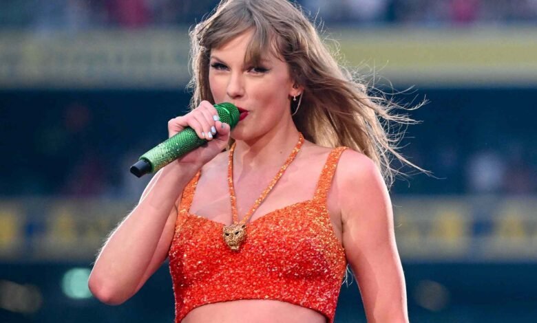 Taylor Swift Gives Nod to Travis Kelce During Dublin Eras Show with Archer Pose Again