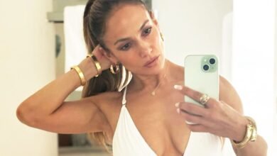 Jennifer Lopez Shares Sexy Mirror Selfie in Plunging Swimsuit for Her 55th Birthday: ‘This Is Me…Now’