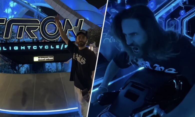 Jared Leto Rides Disney World’s ‘Tron Lightcycle Run’ For First Time: “I Feel Like I’m Home”