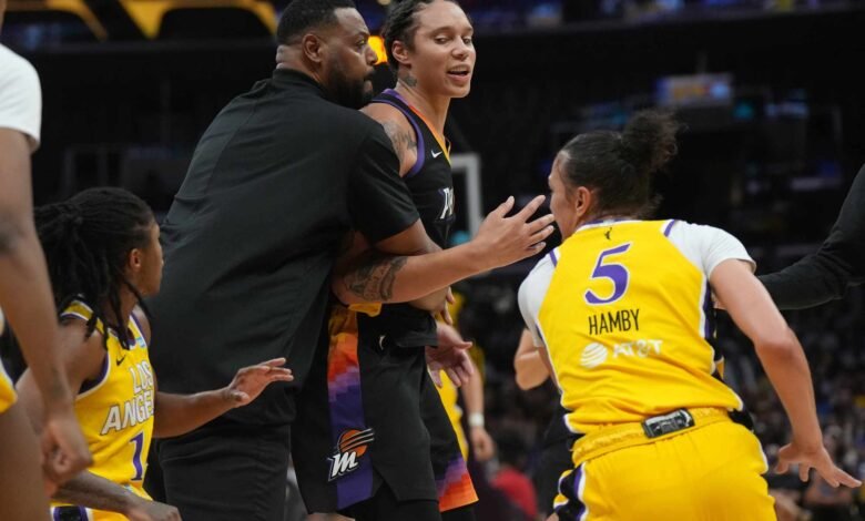 Brittney Griner Ejected from Game After Nearly Coming to Blows with Sparks Rookie Rickea Jackson