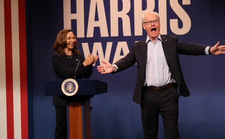 Maya Rudolph channels Kamala Harris in ‘SNL’ cold open with Jim Gaffigan and Dana Carvey