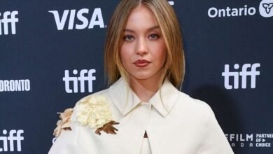 Sydney Sweeney Blooms in Floral Dress with Cape at ‘Eden’ Premiere in Toronto