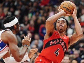 Barnes, rookies soar as Raptors beat Sixers in foul-fest