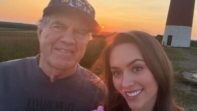 Bill Belichick’s Girlfriend, 24, Shares Photos from Their Summer — Including Him in a Taylor Swift Sweatshirt!