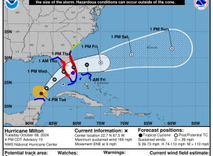 Hurricane Milton Roars Back To Cat. 5 Status; Wind Path Expected To Double In Size Before Florida Landfall; Disney World & Universal Orlando Resort Closing – Update