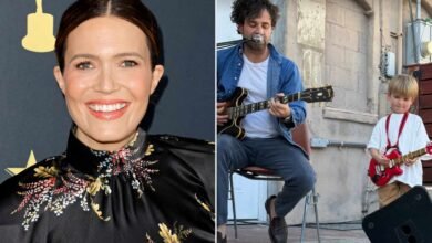 Mandy Moore Shares Look at Her Sons Jamming with Musician Dad Taylor Goldsmith — Featuring a Tiny Guitar!