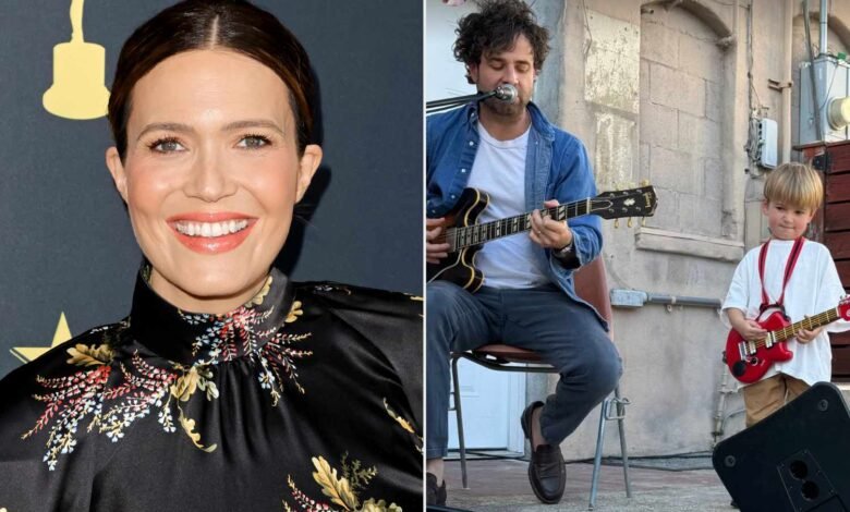 Mandy Moore Shares Look at Her Sons Jamming with Musician Dad Taylor Goldsmith — Featuring a Tiny Guitar!