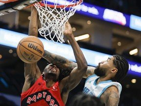 Raptors stung by turnovers but show fight in loss to Hornets