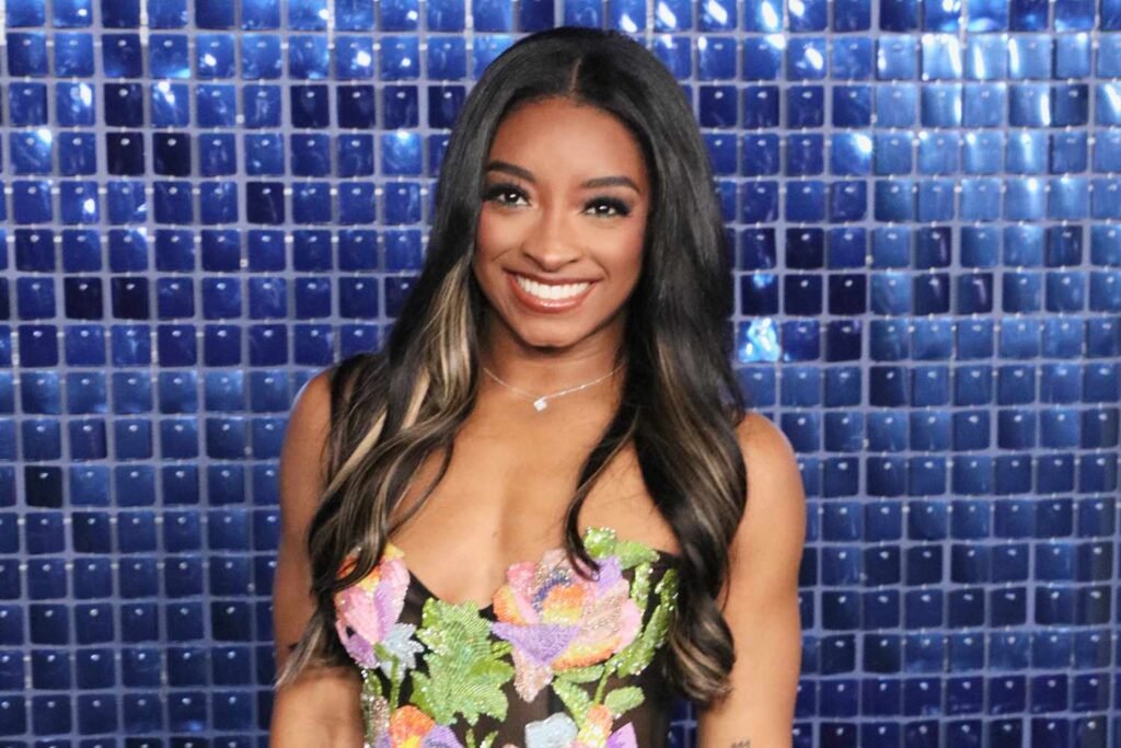 Simone Biles Rocks Sheer, Underwear-Flashing Gown at Her Doc Premiere