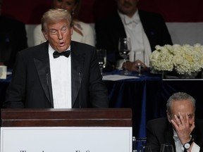 Trump holds nothing back, gets laughs at charity event