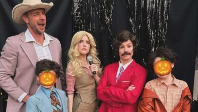 Dax Shepard, Kristen Bell and Their Kids Enlist Anna Kendrick for Anchorman Halloween Family Costume