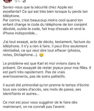 Souvenirs perdus de Karl Tremblay: Marie-Annick Lépine sensibilise à l’importance de transmettre ses mots de passe