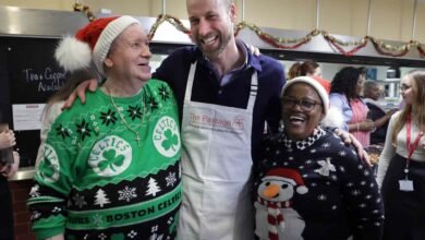 Prince William Spreads Holiday Cheer While Serving Lunch at Homeless Charity in London