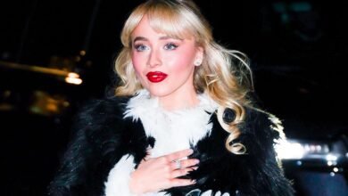 Sabrina Carpenter Wears Flirty, Furry Outfit in First Outing Since Splitting with Barry Keoghan